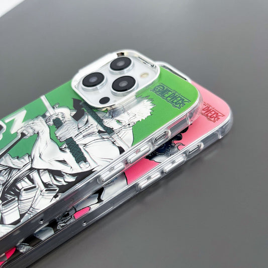 Anime Luffy Zoro Design Electroplated iPhone Case