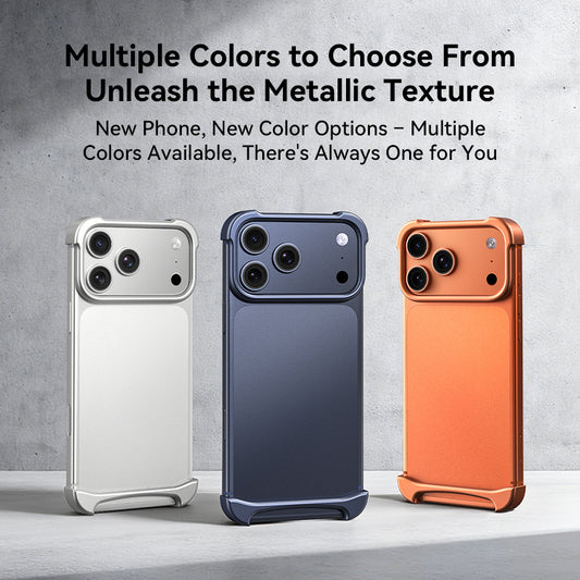 Aluminum metal bezel-less phone case
