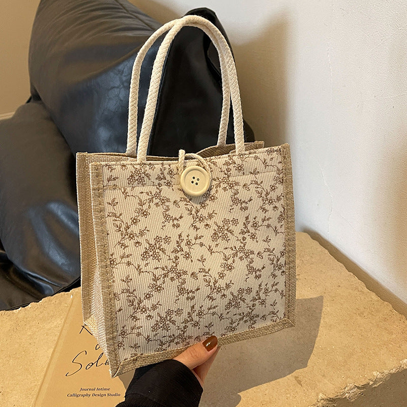 French floral print handbag