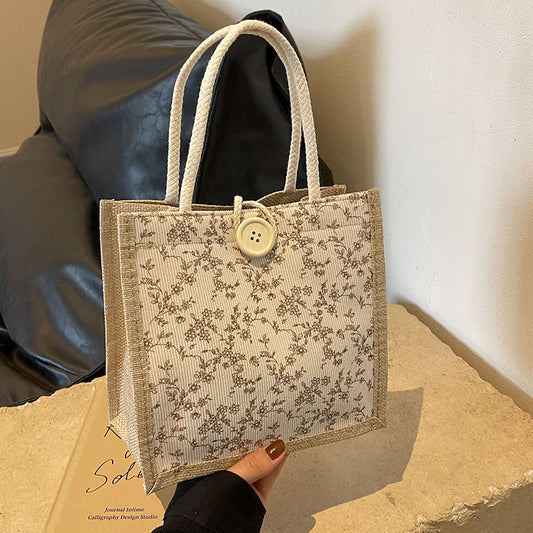 French floral print handbag
