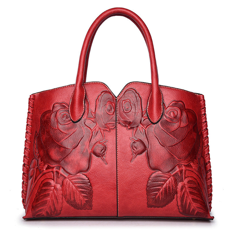 Chinese Style Embossed Women's Handbag