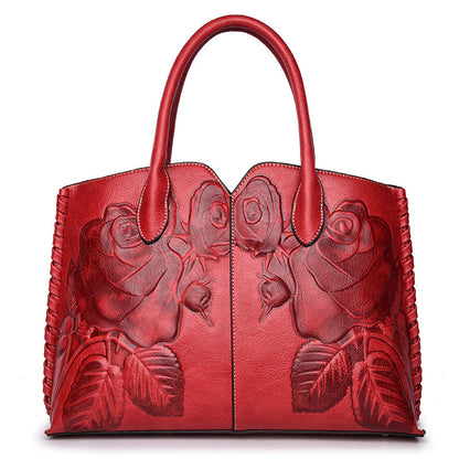 Chinese Style Embossed Women's Handbag