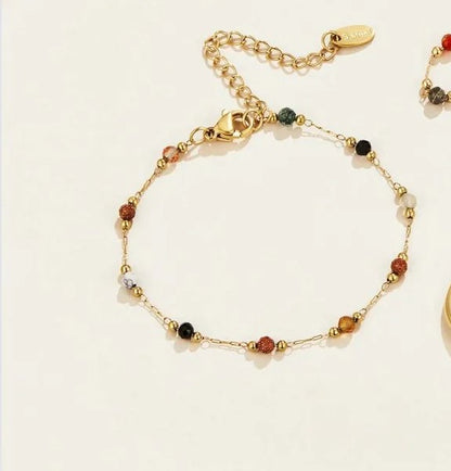 Natural Handmade Beaded Necklace and Bracelet Set