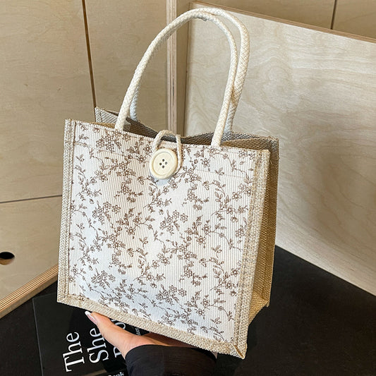 French floral print handbag