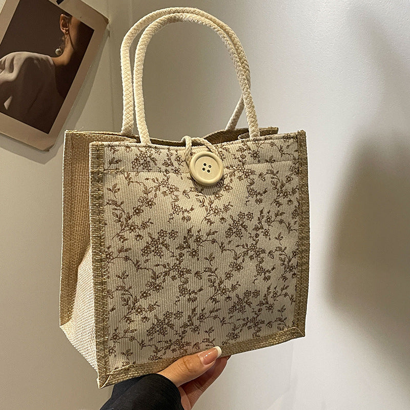 French floral print handbag