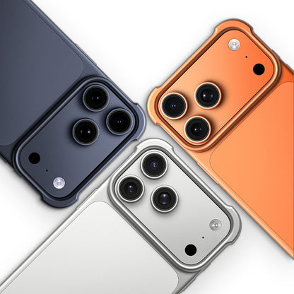 Aluminum metal bezel-less phone case