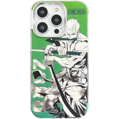 Anime Luffy Zoro Design Electroplated iPhone Case