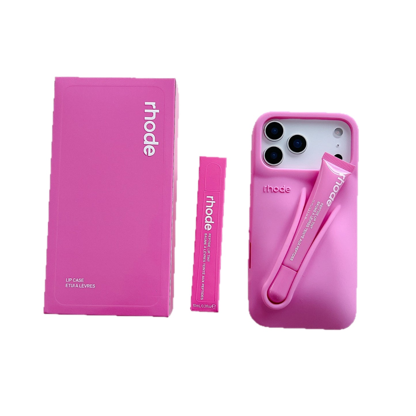 Silicone Phone Case with Lip Gloss for iPhone