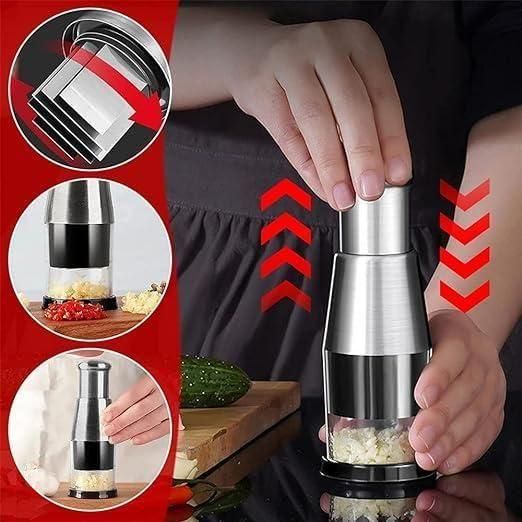 Stainless Steel Hand Food Chopper Garlic Press