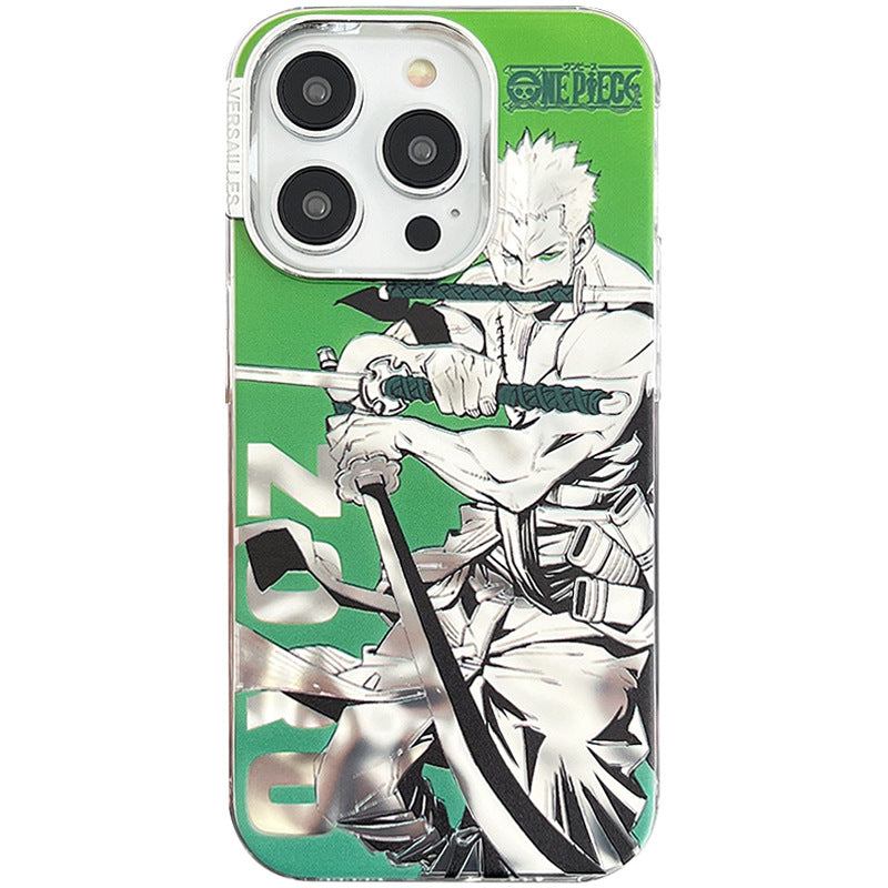 Anime Luffy Zoro Design Electroplated iPhone Case