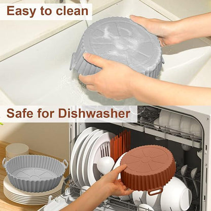 Air Fryer Silicone Baking Tray Reusable  Mold