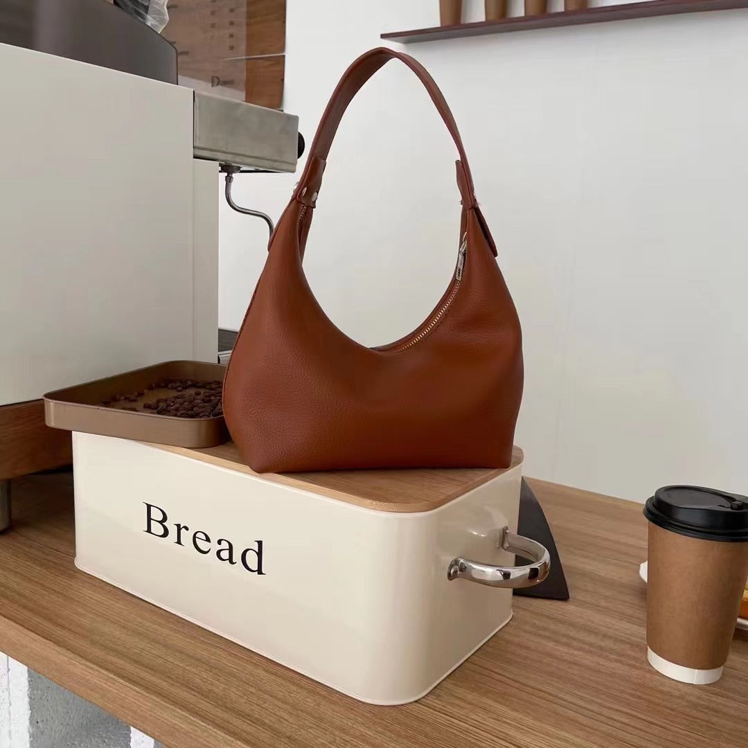 Soft PU Dumpling-Shaped Handbag