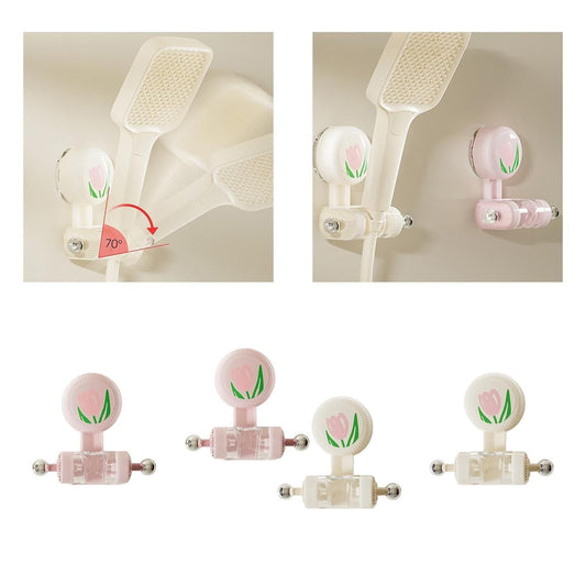 Adjustable Suction Cup Bracket Bathroom Wall Mount Cute Handheld Shower Head Holder For Children Bathroom Accessories