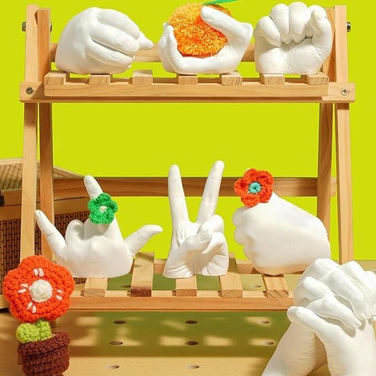 Hand Casting Kit Romantic Mold Kit for Couples Handmade Finger Plaster Statue