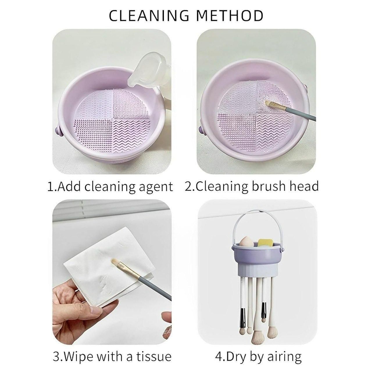 3 in 1 Makeup Brush Cleaner Bowl