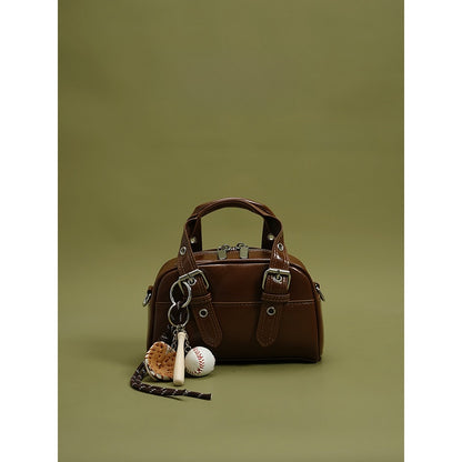 Retro Women's Handbag with Detachable Strap