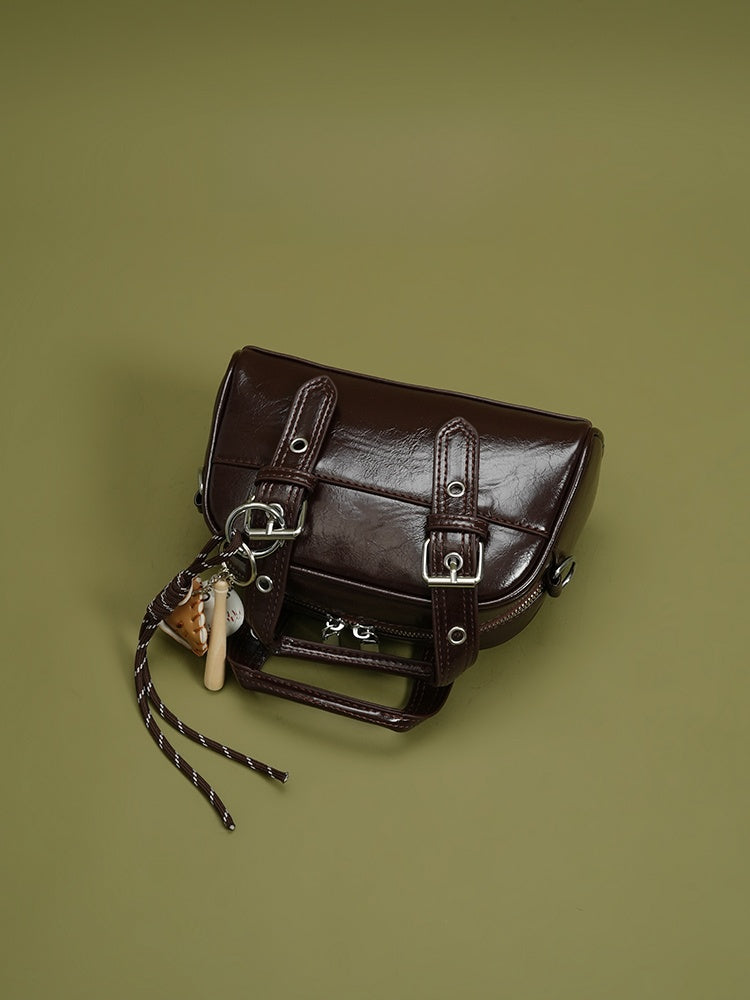 Retro Women's Handbag with Detachable Strap