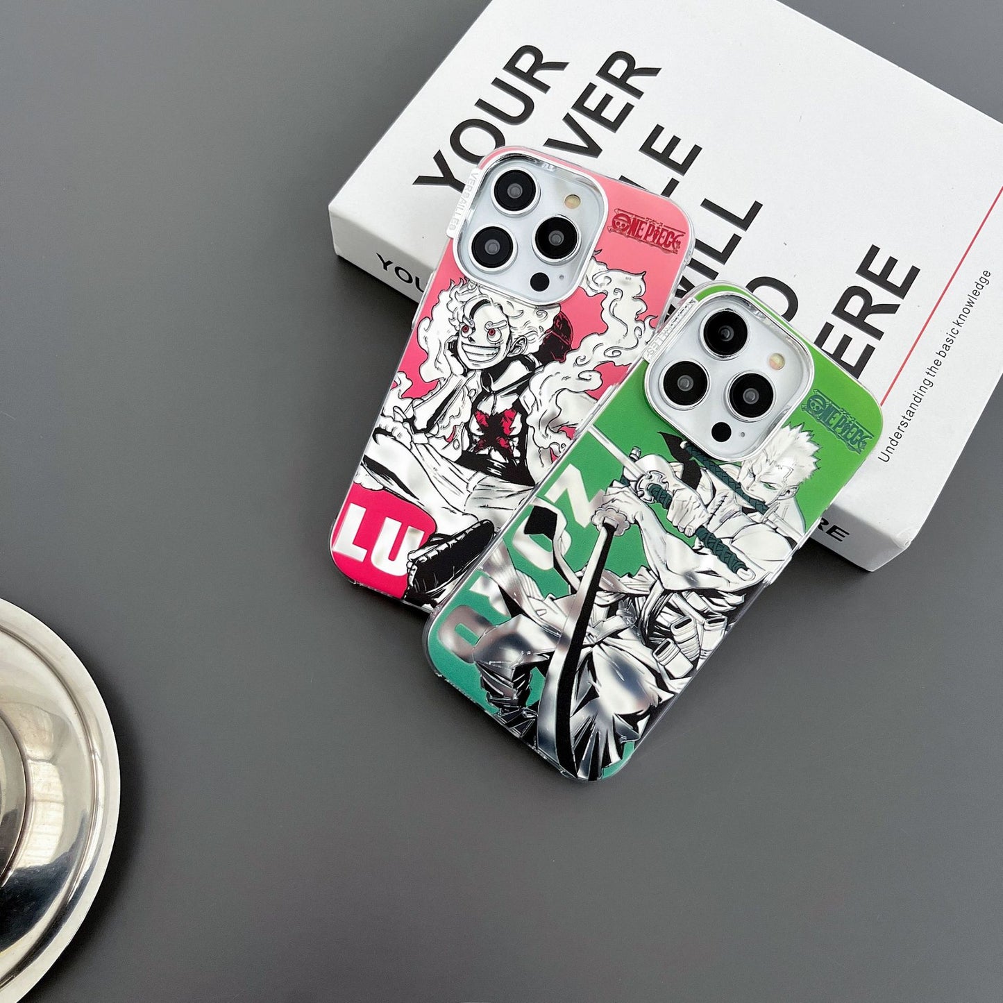 Anime Luffy Zoro Design Electroplated iPhone Case