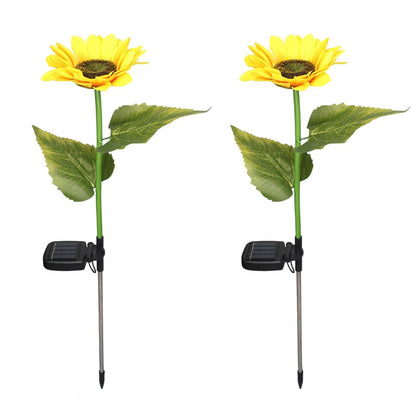 LED Solar Sunflower Light for Home Decorative Waterproof (Pack of 2)