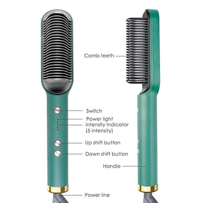 Professional Hair Straightener Tourmaline Ceramic Hair Curler Brush Hair Comb