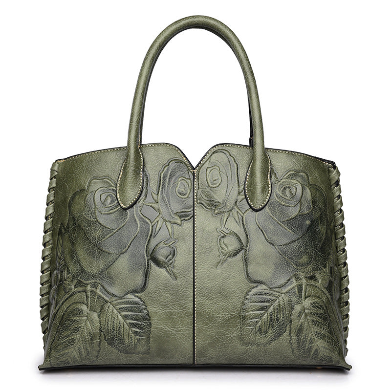 Chinese Style Embossed Women's Handbag