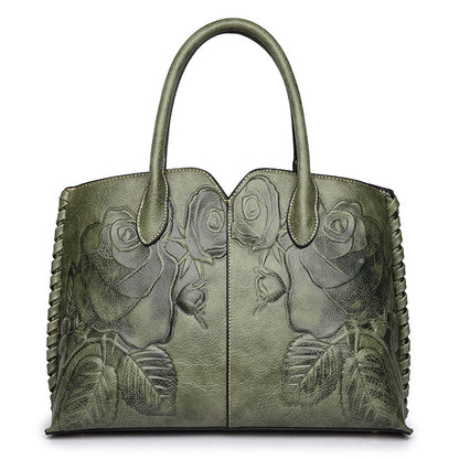 Chinese Style Embossed Women's Handbag