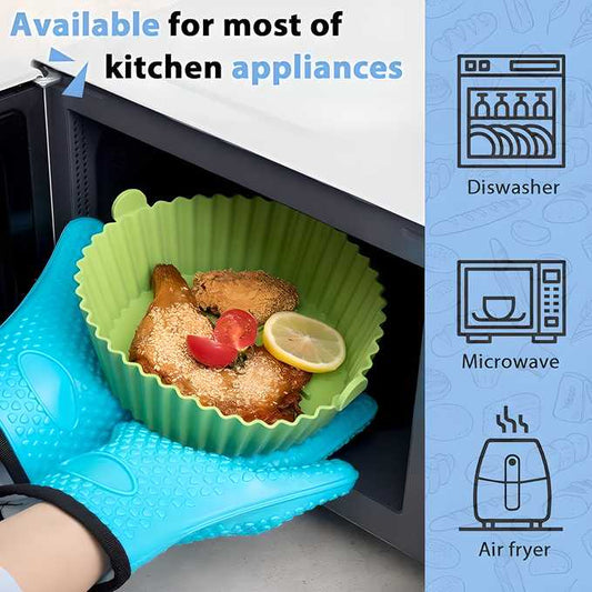 Air Fryer Silicone Baking Tray Reusable  Mold