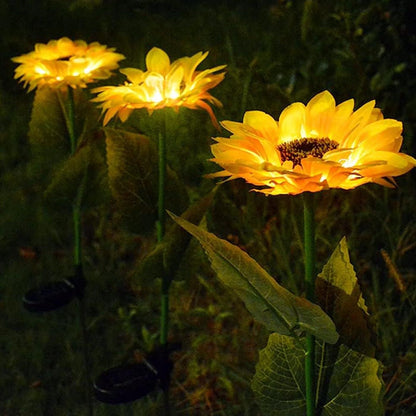 LED Solar Sunflower Light for Home Decorative Waterproof (Pack of 2)