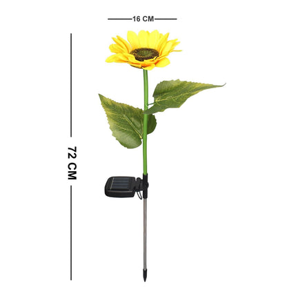 LED Solar Sunflower Light for Home Decorative Waterproof (Pack of 2)