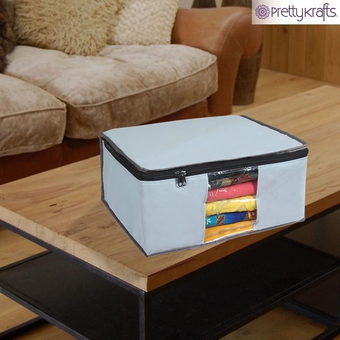 Saree Cover - Solid Non Woven Saree Cover for Wardrobe (Pack of 6)