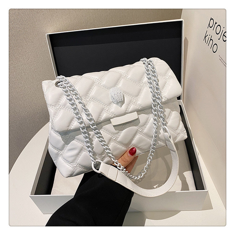 New fashion Chanel style handbag popular simple PU shoulder messenger bag daily versatile rhombus women's bag wholesale