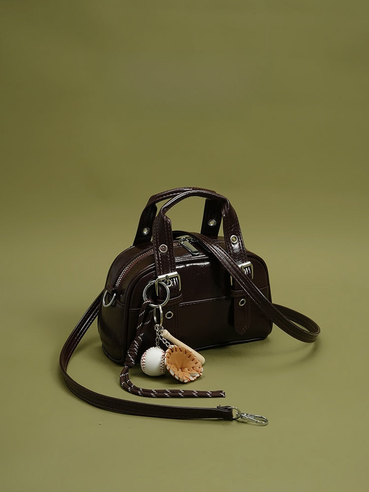 Retro Women's Handbag with Detachable Strap