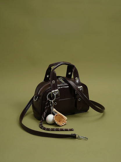 Retro Women's Handbag with Detachable Strap