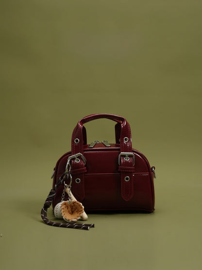 Retro Women's Handbag with Detachable Strap