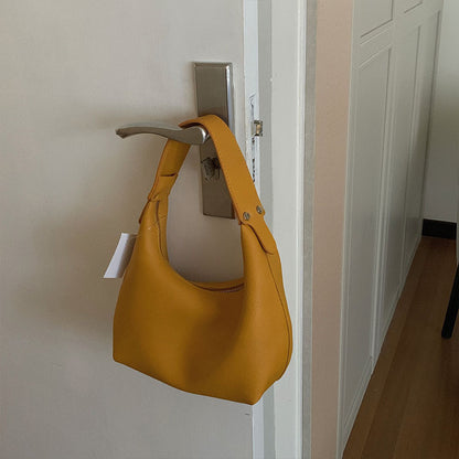 Soft PU Dumpling-Shaped Handbag