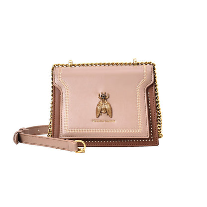 Single-shoulder handbag with a small square shape