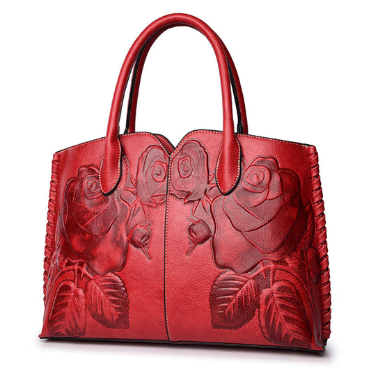 Chinese Style Embossed Women's Handbag