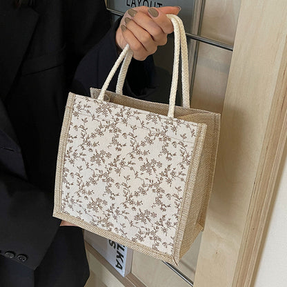 French floral print handbag