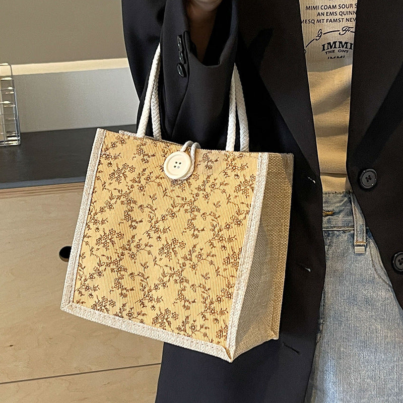 French floral print handbag