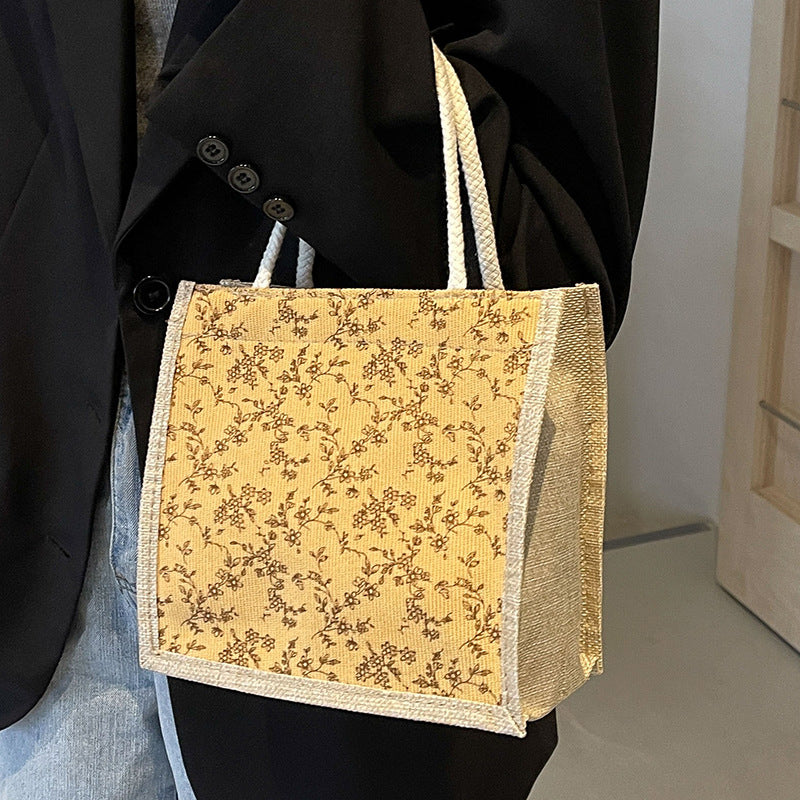 French floral print handbag