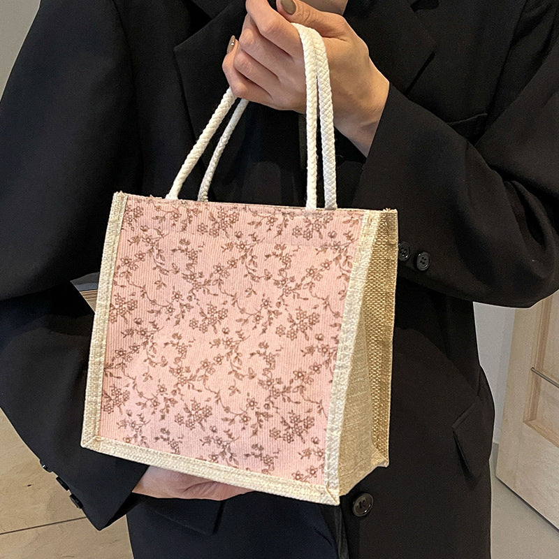 French floral print handbag
