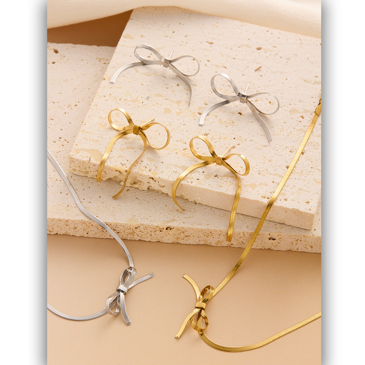 Titanium Steel Gold-Plated Choker Necklace