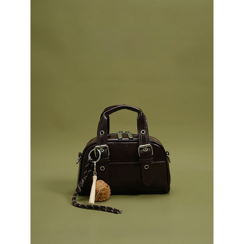 Retro Women's Handbag with Detachable Strap