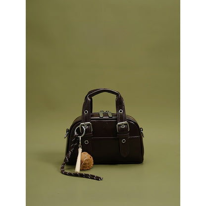 Retro Women's Handbag with Detachable Strap