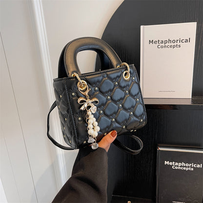 Elegant Lady Dior Style Handbag ? Chic Textured Shoulder & Tote Bag