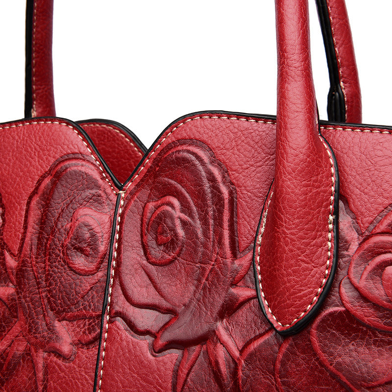 Chinese Style Embossed Women's Handbag