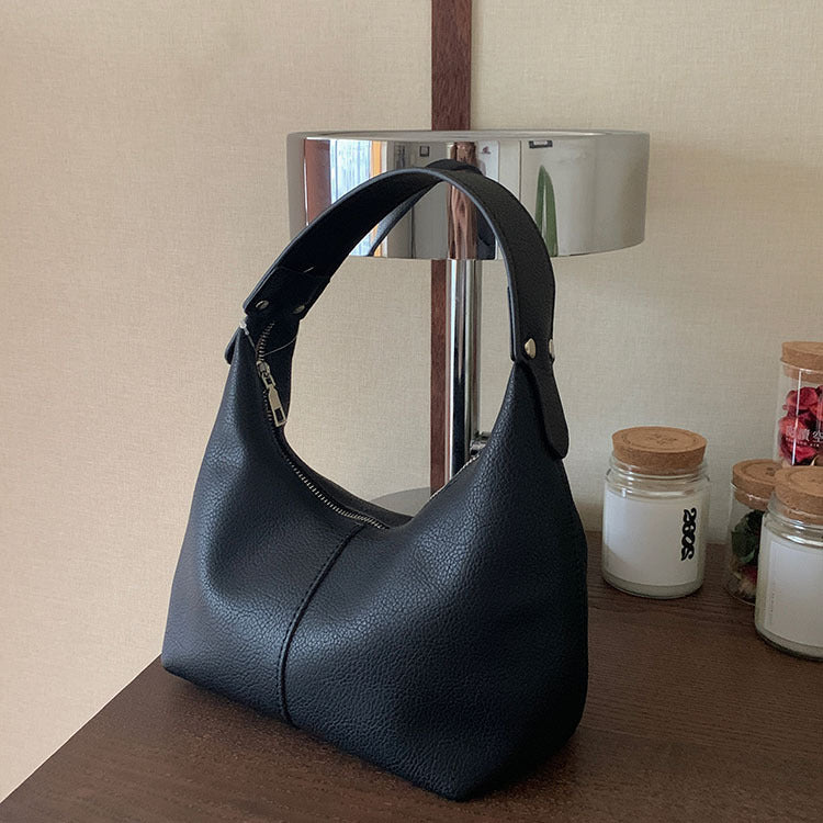 Soft PU Dumpling-Shaped Handbag