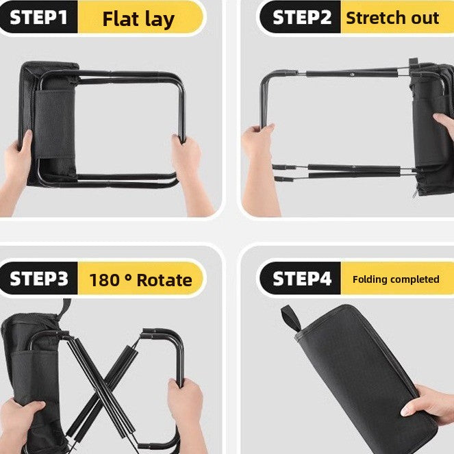 Outdoor handbag folding chair