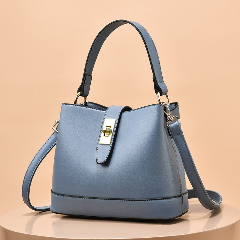 Stylish PU Bucket Handbag