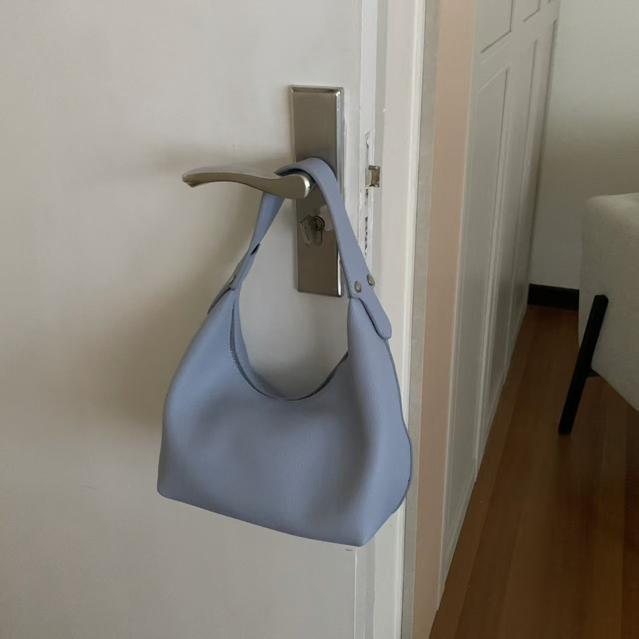 Soft PU Dumpling-Shaped Handbag
